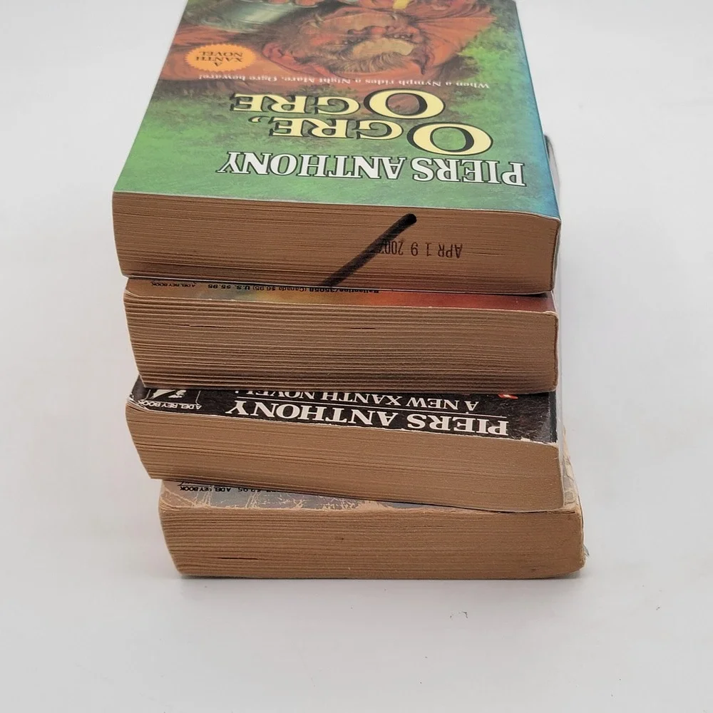 Piers Anthony Xanth Series 4 Book Lot Paperback Vintage Fantasy Del Rey Fair